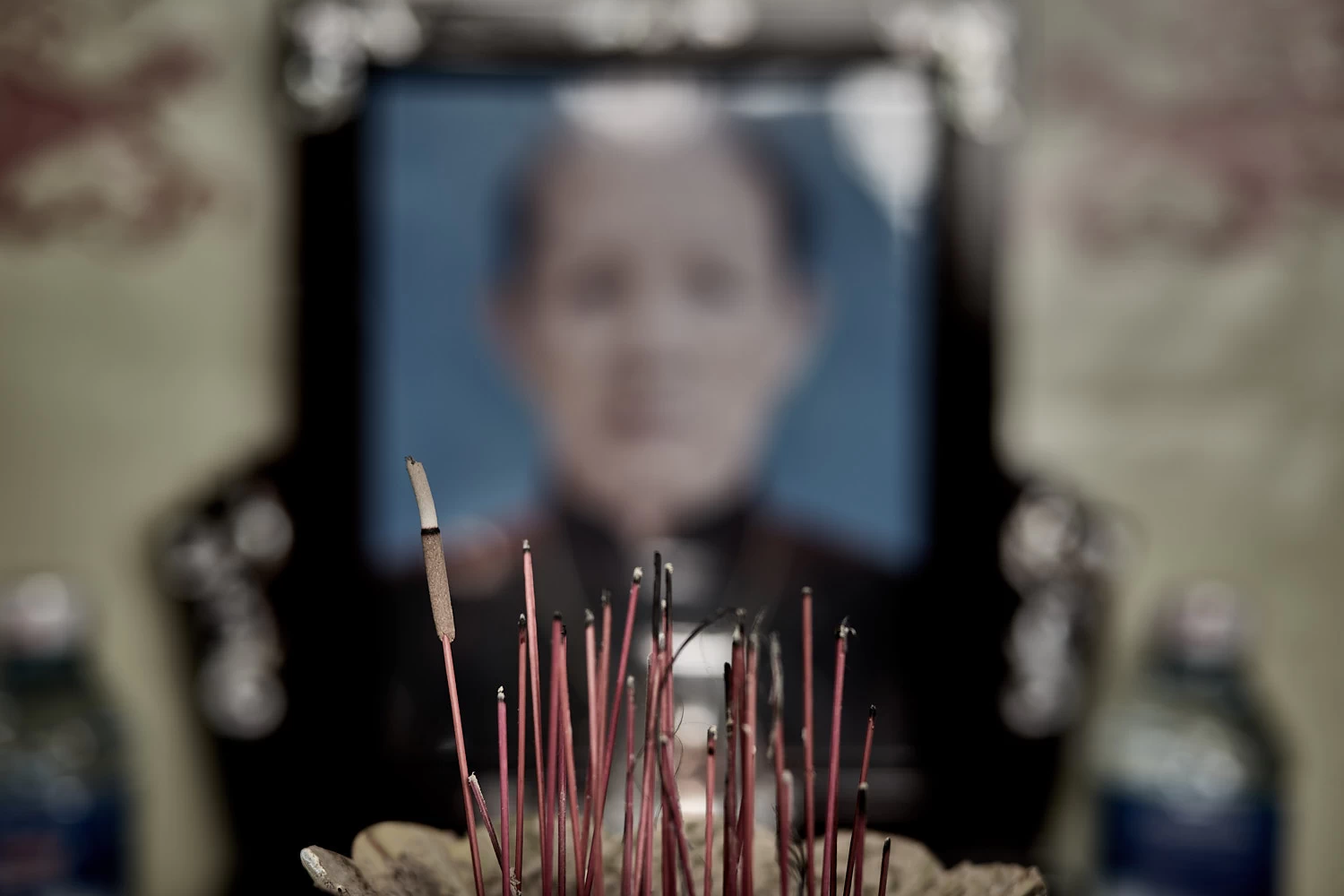 Incense for deceased Vietnamese woman